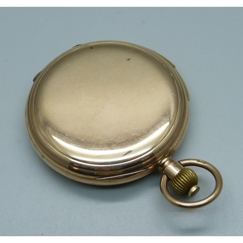 952 - A 9ct gold full-hunter quarter repeater pocket watch by Thomas Russell & Son, Liverpool, gross weigh... 