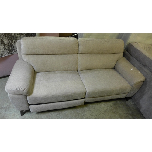1550 - Grace Mink Fabric Large Two Seater Recliner sofa, original RRP £874.99 (4165-34)(H 100 X W 208 X D 9... 