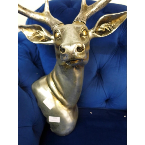 1342 - A silver wall mounted stag