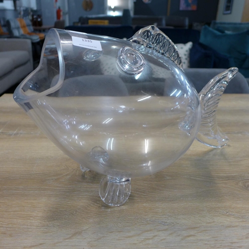 1335 - A glass fish bowl/ sweet jar