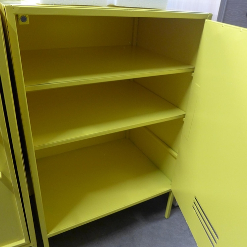 1432 - A yellow industrial style locker