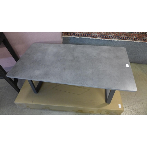 1542 - A stone grey concrete effect coffee table
