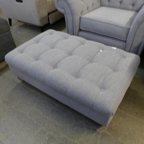1563 - Bordeaux Fabric F/Stool M buttoned 'Mushroom', Original RRP - £308.33 + VAT (4168-10) *This lot is s... 