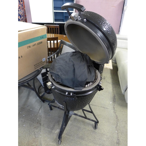 1586 - 24  Kamado Grill Black Inc Cover, Original RRP - £666.66 + VAT (4168-2) *This lot is subject to VAT