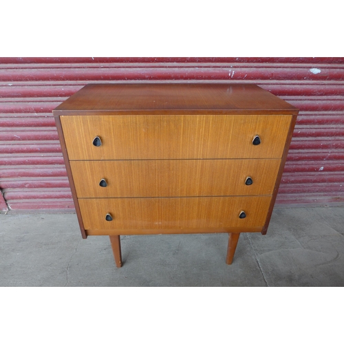 101B - A teak chest of drawers