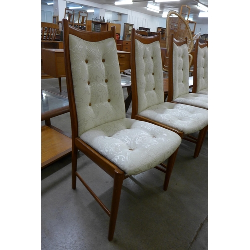 15 - A set of seven Danish teak dining chairs