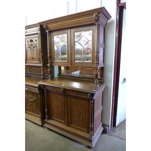 161 - A 19th Century French Henry II style carved oak side cabinet