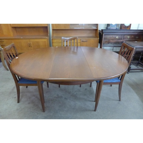 17 - A G-Plan Fresco teak dining table and six chairs