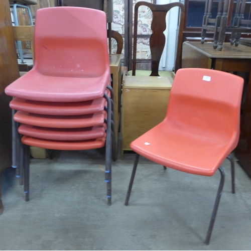 242 - A set of six Hostess stacking chairs