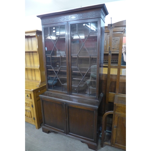 247 - An Edward VII Chippendale Revival mahogany bookcase