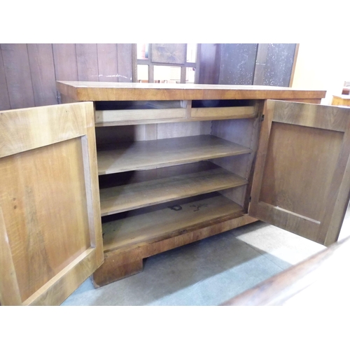 250 - A French Art Deco burr walnut sideboard