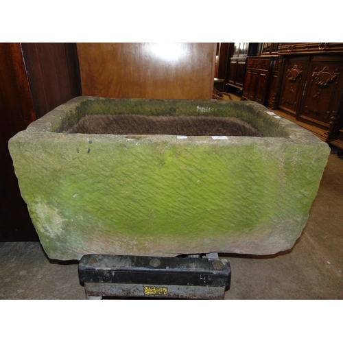 307 - A large sandstone garden trough