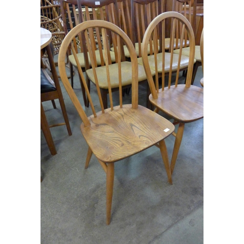 44 - A set of Ercol Blonde elm and beech Windsor chairs