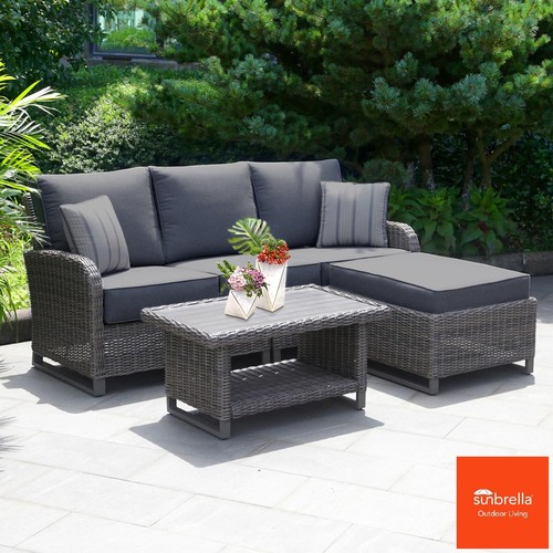 1570 - Richmond 3 piece (Cast Slate) Patio Set Pacific Casual , Original RRP - £1249.91 + VAT (4168-26) *Th... 