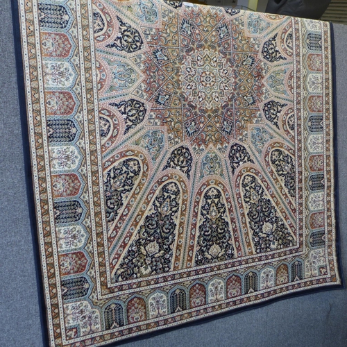 1533 - A blue ground Royal Palace rug, central medallion design 195cm x 135cm