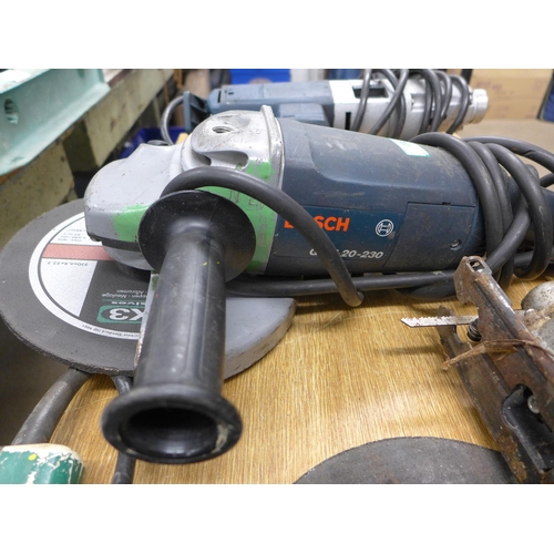 2025 - Bosch angle grinder, Bosch SDS drill, Bosch drill & Bosch jigsaw (all 110v) - one drill failed elect... 