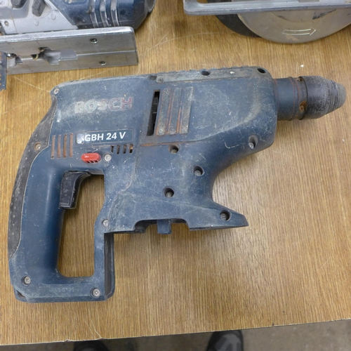 2039 - Bosch saw (GKS 24V), Bosch saw (GKS 24V), Bosch jigsaw (GST 24V) & Bosch drill (GBH 24V)