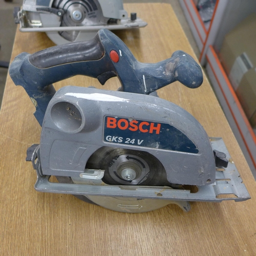 2039 - Bosch saw (GKS 24V), Bosch saw (GKS 24V), Bosch jigsaw (GST 24V) & Bosch drill (GBH 24V)