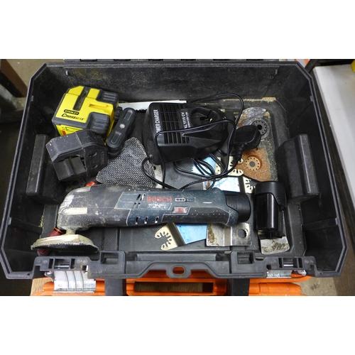 2044 - Bosch 10.8v multi tool and Paslode nail gun