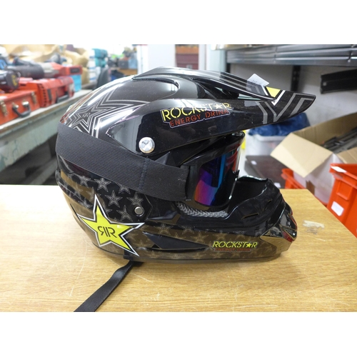 2081 - Rockstar Extreme bike helmet with goggles