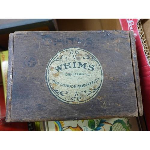 2378 - 2 Boxes of vintage tins