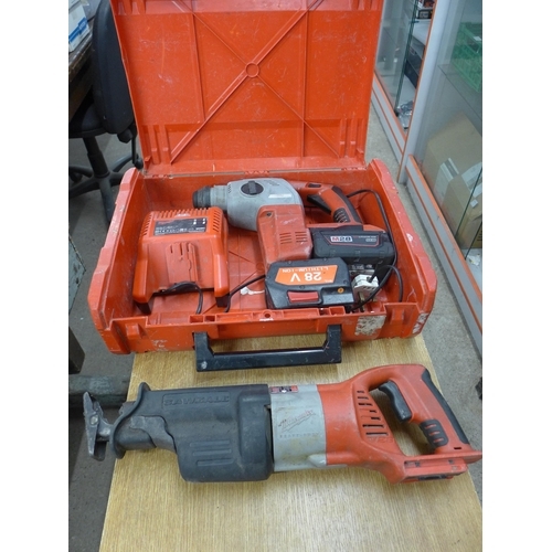 2040 - Milwaukee V28 cordless rip saw and V28 hammer drill