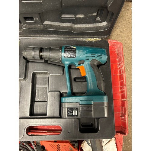 2059 - 110 Hilti drill, DP Tools router & 2 cordless drills