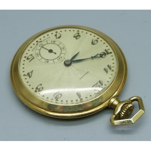 1024 - A gold filled Swiss made dress pocket watch by Noakes, 10 year case