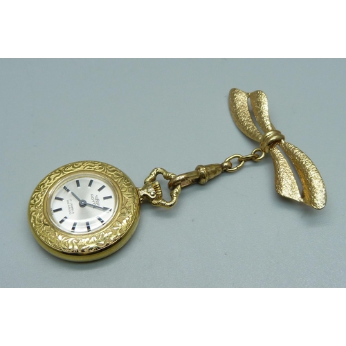 1033 - A Royce mechanical fob watch/brooch