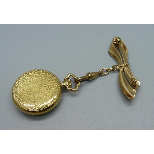 1033 - A Royce mechanical fob watch/brooch