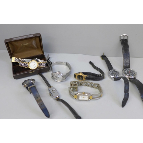 626 - Wristwatches including a lady's Omega, black dial Timex, lady's Oris, etc.