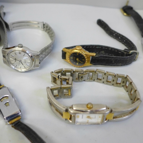 626 - Wristwatches including a lady's Omega, black dial Timex, lady's Oris, etc.