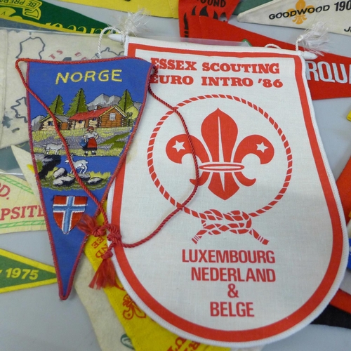 698 - Twenty-eight Cub Scout pennants, 1950s to 1970s