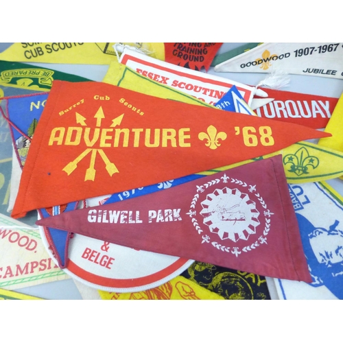 698 - Twenty-eight Cub Scout pennants, 1950s to 1970s