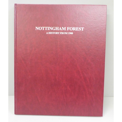 719 - One volume; Nottingham Forest, A History From 1908 (various collections of newspaper clippings)