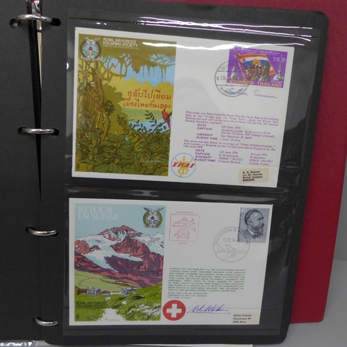 723 - Stamps; an album of RAF Escaping Society covers, mainly signed (29)