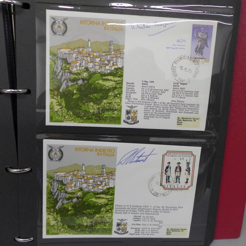 723 - Stamps; an album of RAF Escaping Society covers, mainly signed (29)