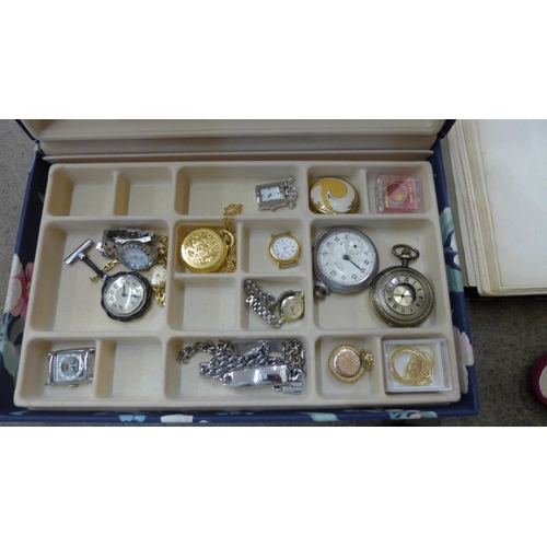 732 - Costume jewellery, wristwatches, compacts, etc.