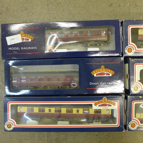 759 - Six Bachmann OO gauge carriages, boxed