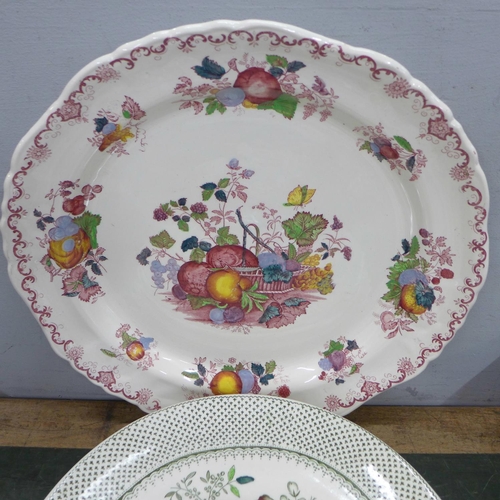 791 - Six Mason's Ironstone large plates, six Mason's game bird plates and five others