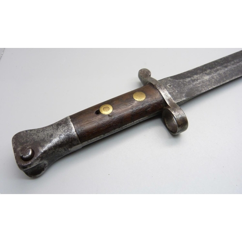 822 - A British pattern 1888 Mk II bayonet, no scabbard