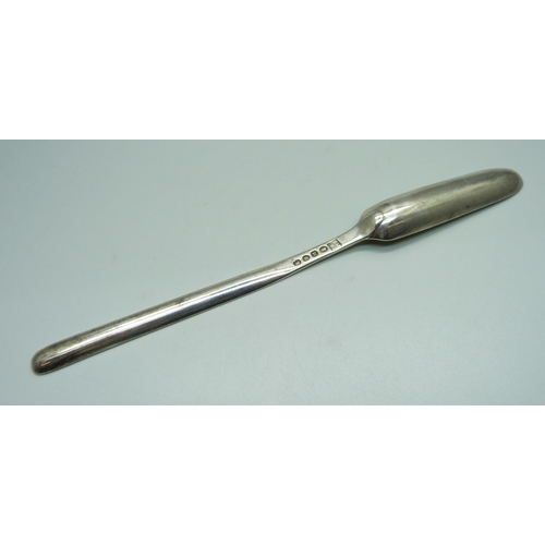 851 - A George III silver marrow scoop, Peter and William Bateman, London 1807