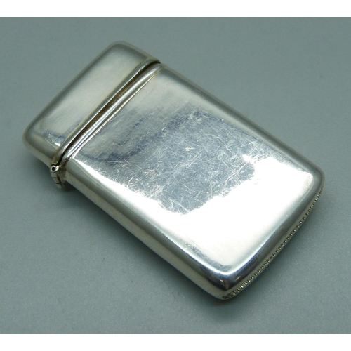 856 - A silver vesta case by CME jewellery