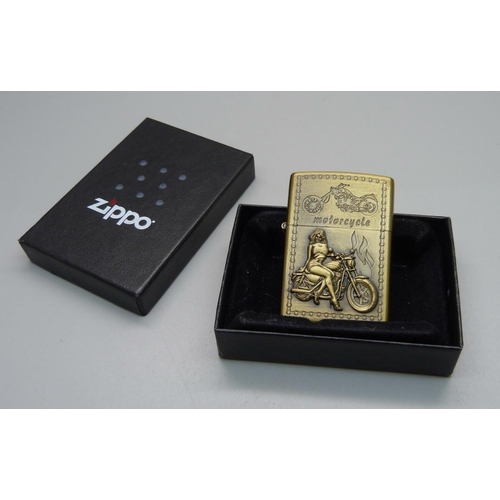 869 - A Zippo motorcycle lighter, boxed