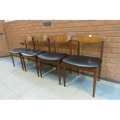 13 - A set of four G-Plan Danish Design teak dining chairs, designed by Ib Kofod Larsen