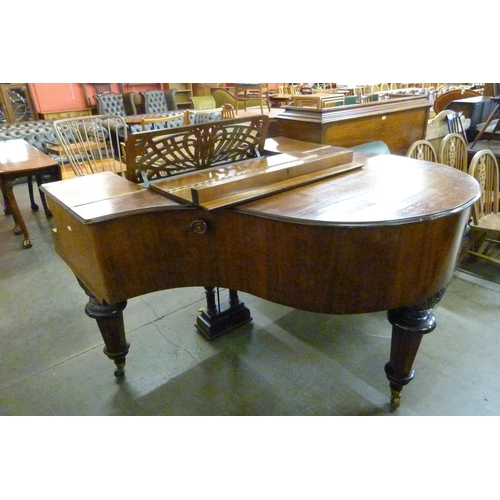 141 - An early 20th Century Beulhoff walnut Baby Grand piano. This lot is sold with non-transferable stand... 