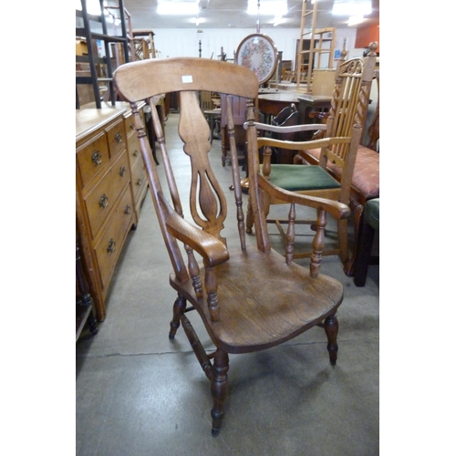 177 - A Victorian elm and beech farmhouse armchair