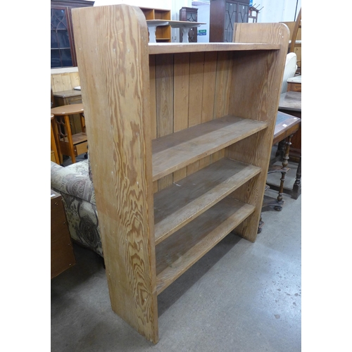 202 - A reclaimed pine open bookcase