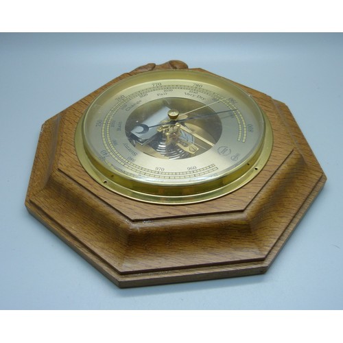 831 - A Mouseman mounted barometer, Barigo, Germany