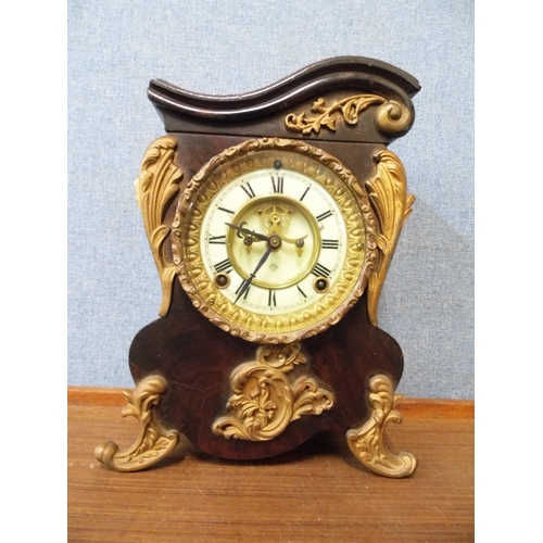 333 - A 19th Century American Ansonia 8-day cast iron mantle clock